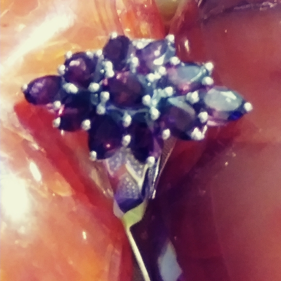 NWT-1"L /ORISSA GARNET STERLING ELONGATED RING - Picture 3 of 4